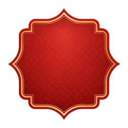 Red Banner Shape Blank Islamic Textbox Transparent Image