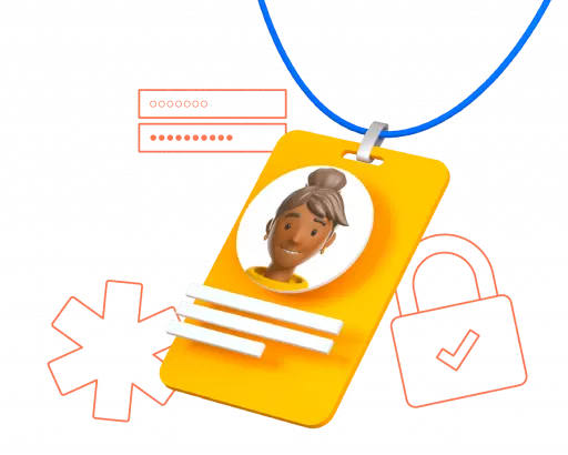 secured user account, authentication method illustration