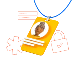 secured user account, authentication method illustration