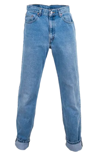 blue men jeans folded from bottom