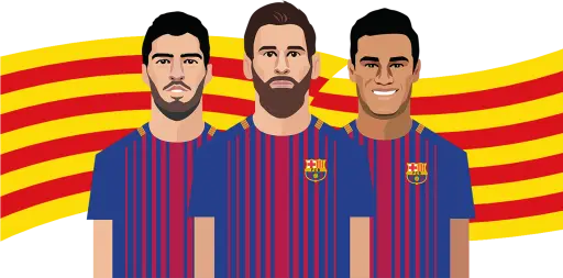 fc barcelona football team with flag