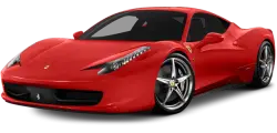 red ferrari supercar frontview