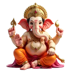 traditional lord ganesha seated statue