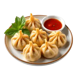 traditional newari momos with chutney